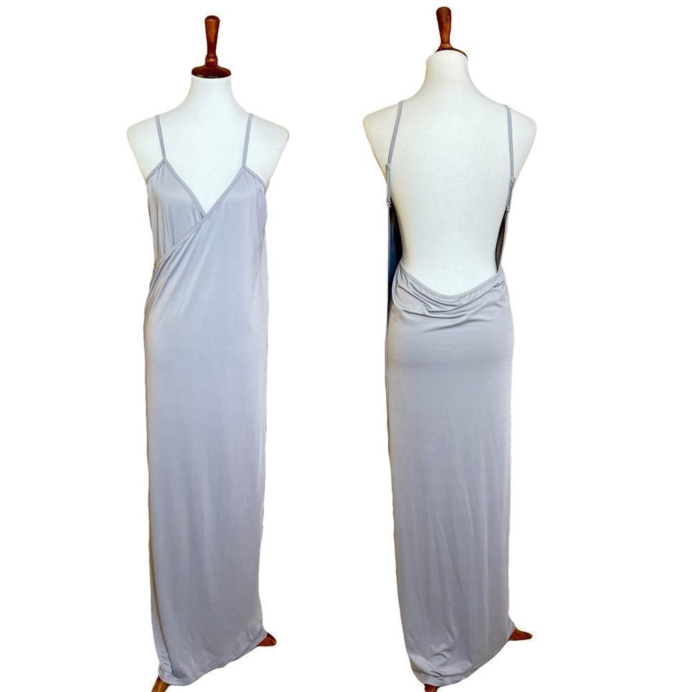 Graybackless Adjustable Wrap Long Maxi Dress Osfa - image 1
